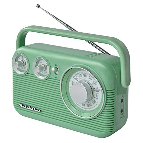 Studebaker SB2003 Retro Portable AM/FM Radio (Teal)