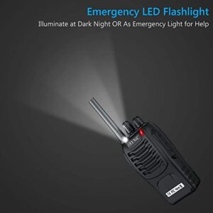 Walkie Talkies,eSynic 4Pcs Professional Rechargeable Walkie Talkies Long Range 2 Way Radio Handheld Radio Walkie Talkies for Adults Supports VOX 16CH with LED Light Original Earpieces for Camping etc