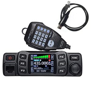 anytone at-778uv dual band 25w mobile radio transceiver vhf/uhf car radio walkie talkie with programming cable