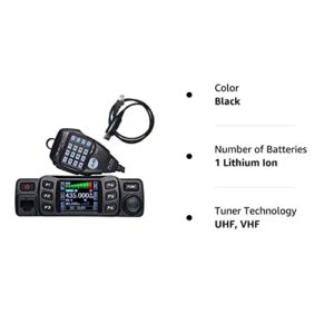 Anytone AT-778UV Dual Band 25W Mobile Radio Transceiver VHF/UHF Car Radio Walkie Talkie with Programming Cable