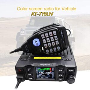 Anytone AT-778UV Dual Band 25W Mobile Radio Transceiver VHF/UHF Car Radio Walkie Talkie with Programming Cable