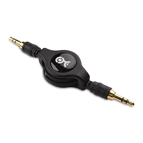Cable Matters 2-Pack Gold-Plated Retractable Aux Cable - 2.5 Feet