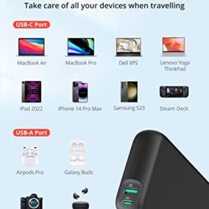 evatronic Laptop Power Bank, 20000mAh 60W PD 3.0 Portable Charger, USB C Fast Charging External Battery Pack for MacBook, Dell, iPad Pro, iPhone 14 Pro Max, Galaxy, Switch, Steam Deck and More