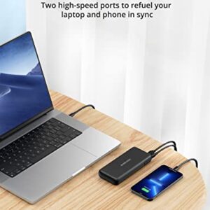 evatronic Laptop Power Bank, 20000mAh 60W PD 3.0 Portable Charger, USB C Fast Charging External Battery Pack for MacBook, Dell, iPad Pro, iPhone 14 Pro Max, Galaxy, Switch, Steam Deck and More