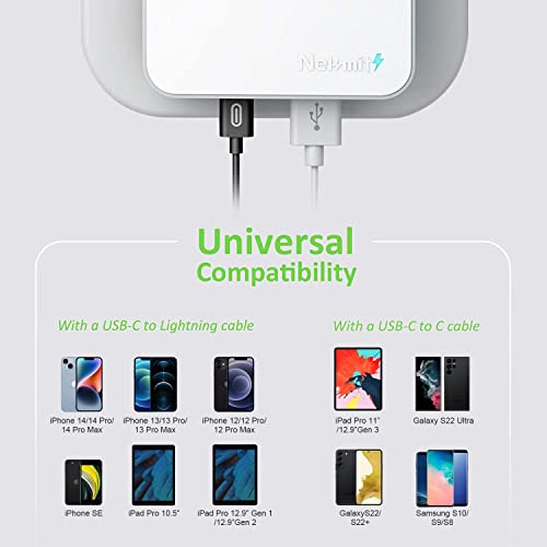 Nekmit USB C Charger, Thin Flat 30W Dual Port Fast Wall Charger with 18W Power Delivery PD 3.0 and 12W USB Port for iPhone 14/14 Pro/14 Pro Max, Galaxy, Pixel, iPad Pro, AirPods Pro and More