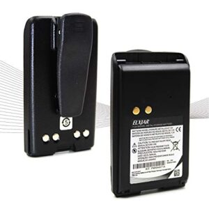 (2-pack) 7.2v ni-mh replacement battery for motorola radios magone bpr40 a8 pmnn4071 pmnn4071a pmnn4071ar walkie talkies with belt clip