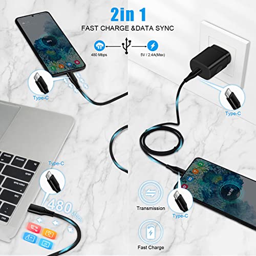 25W Super Fast Charging Block for Samsung Galaxy A14 A13 5G S23 S23+ S23 Ultra A23 A03s A04s A53 A33 A32 S22 S21 FE S20,Z Fold 4 3,Z Flip 4 3,iPad,USB C Wall Charger Block Type C Charger C to C Cable