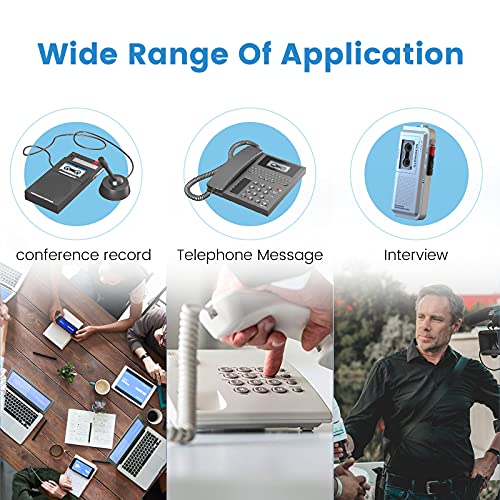 Reshow Dictating Blank Microcassette Tapes - Microassette Tapes for Recording MC-60 Minutes Suited for Lectures and Seminars -3 Pack