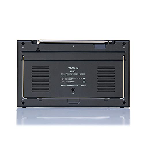 Tecsun H501 Digital Worldband AM/FM Shortwave Longwave Radio with SSB Reception, Dual Speakers, & MP3 Player, Matte Black