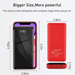 Bextoo Portable Charger Power Bank 30000mAh External Battery Pack with LCD Digital Display and USB-C Input, Dual USB Output High-Speed Charging for Cell Phones, Tablet and More