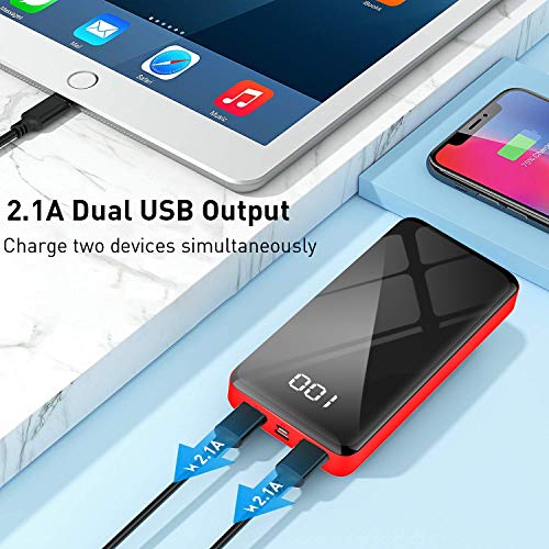 Bextoo Portable Charger Power Bank 30000mAh External Battery Pack with LCD Digital Display and USB-C Input, Dual USB Output High-Speed Charging for Cell Phones, Tablet and More