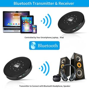 CD Player Portable with Bluetooth Rechargeable CD Player with Headphones Personal Walkman CD Player for Car,Travel,Home,Personal CD Player Built-in Speaker Stereo Compant CD Player