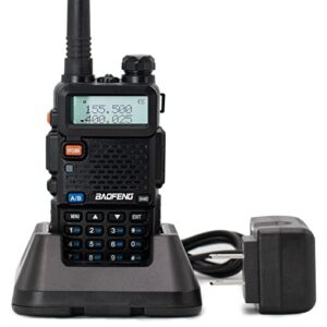 BaoFeng UV-5R Handheld Ham Radio with Extra 1800mAh Battery and Greaval GV-771 High Gain Antenna, Dual Band Two Way Radio Includes Full Kit (Black)