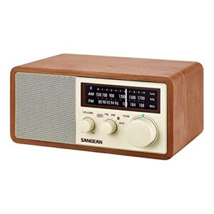 sangean wr-16 am/fm bluetooth wooden cabinet radio