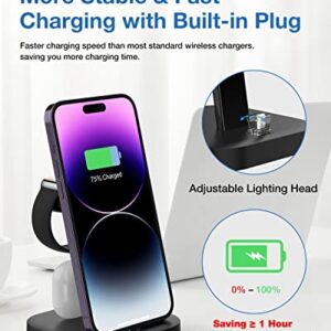 Charger Stand for Apple Multiple Devices, Fanisic Wireless Charger for Apple iWatch 8/SE/7/6/5/4/3/2, Fast 3 in 1 Charging Dock/Station for iPhone 14/13/12/11/X/8/7/6/5Series AirPods Pro 2/Pro/3/2/1