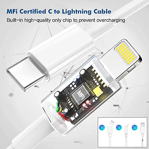 iPhone Charger, 10FT Extra Long Fast iPhone Charger【Apple MFi Certified】20W Super Quick Apple Charger USB C Wall Charger Block and 10Foot Lightning Cable Cord for iPhone 14/13/12/11/X/SE/8/7/6 Series