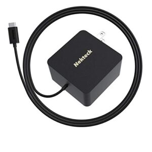 nekteck 45w usb c wall charger with power delivery, laptop fast charging adapter built-in 6ft type c cable compatible with macbook, dell xps, surface go, pixel, galaxy(not ideal for note10/s10/10+pps