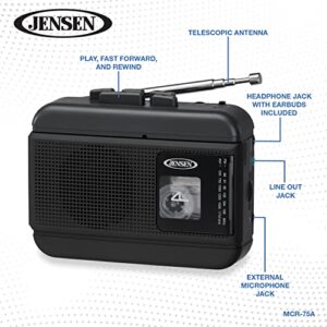 Jensen® Personal Cassette Player/Recorder with AM/FM Radio