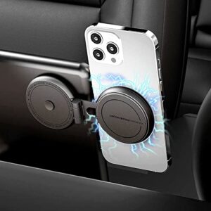 car phone holder for tesla model 3/x/y/s, hamopy invisible magnetic phone mount for car, 360° rotatable magsafe car mount for all phone, foldable holder for magsafe design, tesla model 3/y accessories