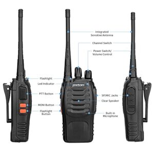 pxton PX-8S-01 walkie talkies for Adults with Upgraded Headset,Handheld Portable Two Way radios Long Range Include Rechargeable walkie Talkie Li-ion Battery and USB Charger（2 Pack）