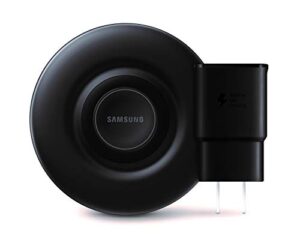 samsung qi certified fast charge wireless charger pad (2019 edition) with cooling fan for galaxy phones, watches and apple iphone devices – us version , black