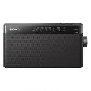 sony icf-306 portable am/fm radio – black