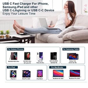 45W USB C Wall Charger,2Pack Samsung Fast Charger Type C Fast Charging Block with 5FT Fast Charging Cable for Samsung Galaxy S23 Ultra/S23+/S23/S22 Ultra/S22+/Note 20/S20/S21/S10,GalaxyTab PPS Charger