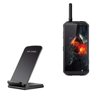 boxwave charger compatible with blackview bv9500 pro (charger by boxwave) – wireless quickcharge stand, no cord; no problem! charge your phone with ease! for blackview bv9500 pro – jet black