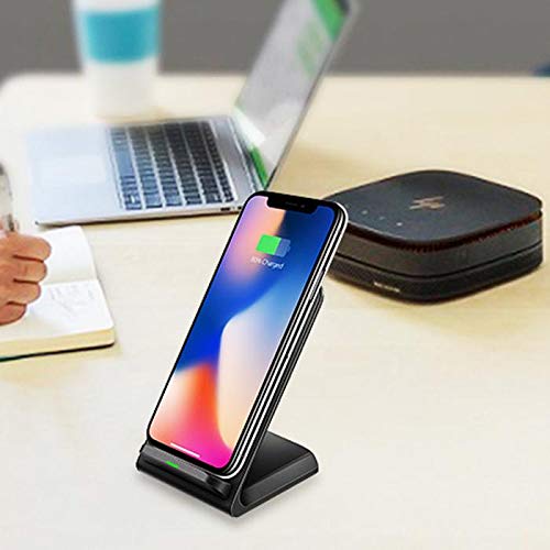 BoxWave Charger Compatible with Blackview BV9500 Pro (Charger by BoxWave) - Wireless QuickCharge Stand, No Cord; no Problem! Charge Your Phone with Ease! for Blackview BV9500 Pro - Jet Black