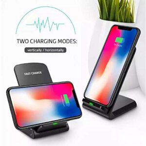 BoxWave Charger Compatible with Blackview BV9500 Pro (Charger by BoxWave) - Wireless QuickCharge Stand, No Cord; no Problem! Charge Your Phone with Ease! for Blackview BV9500 Pro - Jet Black