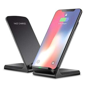 BoxWave Charger Compatible with Blackview BV9500 Pro (Charger by BoxWave) - Wireless QuickCharge Stand, No Cord; no Problem! Charge Your Phone with Ease! for Blackview BV9500 Pro - Jet Black