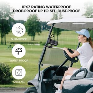 Roykaw Golf Bluetooth Speaker with Mount, Loud Stereo Sound, IPX7 Waterproof, Shockproof & Dustproof, Portable Wireless Speaker for EZGO/Club Car/Yamaha Golf Cart Accessories