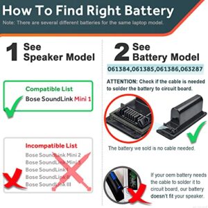 BatteryMon 061384 061385 061386 063287 Battery for SoundLink Speaker Mini One (7.4V/21.46Wh)