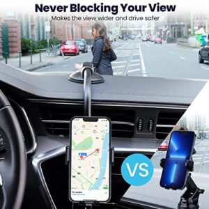 Wireless Car Charger, GBEAST Car Phone Holder Mount Wireless Charging, 1 Second Auto-Clamping & Alignment Dashboard Wireless Car Charger Mount for iPhone 13 12 11 XR SE, Galaxy S10/S22/S20+, LG, etc