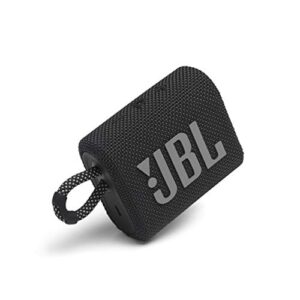 JBL - GO3 Portable Waterproof Wireless Speaker - Black (Renewed)