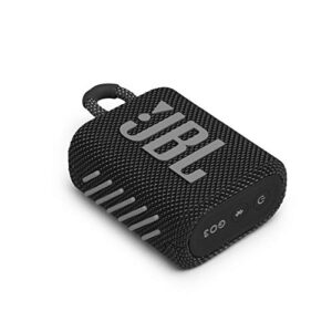 JBL - GO3 Portable Waterproof Wireless Speaker - Black (Renewed)