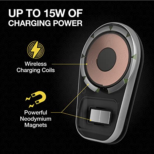 Scosche MPQ5WD MagicMount Pro Charge5 15W Wireless Charging Windshield/ Dashboard Magnetic Phone Mount for Car. Updated for MagSafe iPhone 12/13/14 Pro/Pro Max, Plus, Mini along with Galaxy and more