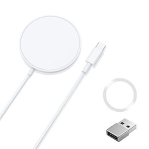 threekey magnetic wireless charger,15w max wireless charging pad,compatible with magsafe charger for iphone 14/14 pro/14 plus/14 pro max/iphone 13/13 mini/13 pro/13 pro max/airpods pro (no adapter)