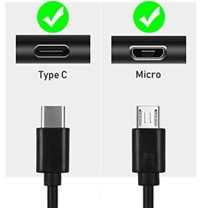 Mirco USB C Wall Charger Charging Cable Cord Compatible for Jitterbug Flip 2 Flip 3, Smart 2 Smart 3, Alcatel One Touch Go 3 Go Flip 4 Go Flip V, Smartflip 4052r 5044C 5002r, TCL Flip Pro A2 A3 A3X 4X