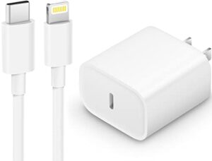 iphone 11 12 13 fast charger【apple mfi certified】20w usb c wall charger quick charging pd adapter with 6ft type-c to charging cable compatible with iphone 13/12/11 pro max/pro/mini/ipad/airpods/xr/xs