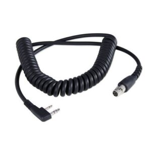 rugged 2-pin to 5-pin coil cord adaptor cable for racing radios electronics communications kenwood & baofeng – connects to headset and two way handheld radio
