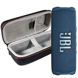 jbl flip 6 waterproof portable wireless bluetooth speaker bundle with hardshell protective case (blue)