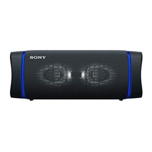 Sony SRSXB33 Extra BASS Bluetooth Wireless Portable Waterproof Speaker (Black) Bundle with Hardshell Travel and Storage Case (2 Items)