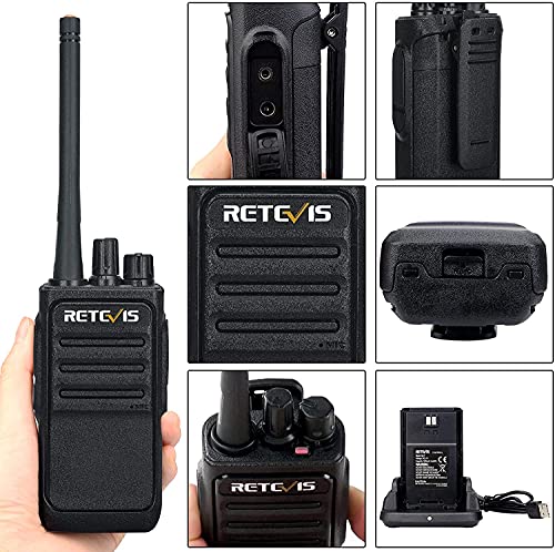 Retevis RT17 Walkie Talkies with Earpiece and Mic,Handheld 2 Way Radio Rechargeable,Portable Two Way Radios Long Range,VOX Handsfree for Adults School Business Construction Warehouse(20 Pack)