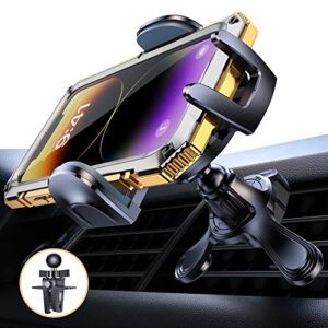 [deepest clamp] torras car phone holder mount [real big phones & thick case perfectly] universal sturdy hook cell phone mount air vent [never fall off] fit for iphone14 13 pro max samsung ultra 23 &all
