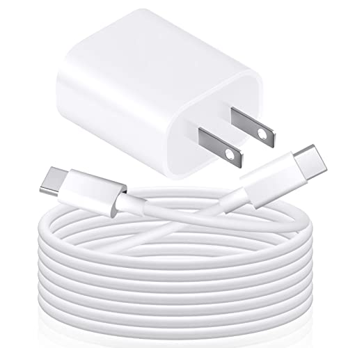 20W USB C Fast Charger,Compatible with iPad Pro 12.9inch 6th/5th/4th/3rd; iPad Pro 11inch 4th/3rd/2nd/1st; iPad Air 4/5th; iPad 10th;Ipad Mini 6th, PD Wall Charger with 6.6ft USBC to C Charging Cable