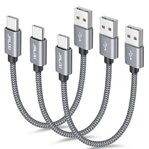 jalixi short usb c cable [1ft 3-pack], 3.8a fast charging usb a to type c charger cord compatible with samsung galaxy s22 s21 s20 ultra 5g s10 s9 a10e a12 a21 a71 a72 note 20 10 9 8, pixel 6 6a 5