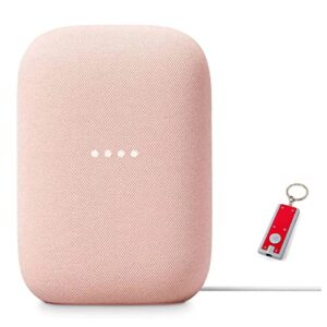 google audio bluetooth speaker with keychain led – wireless music streaming – sand pink