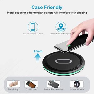 15W Fast Qi Wireless Charging Pad for Samsung Galaxy S23 Ultra S23+ S23 S22 Ultra S22 S21 FE S20 S10 S9 S8 Plus, Wireless Phone Charger Station for Pixel 7/7 Pro/6/5/4/3 XL, iPhone 14 13 12 11 Pro Max