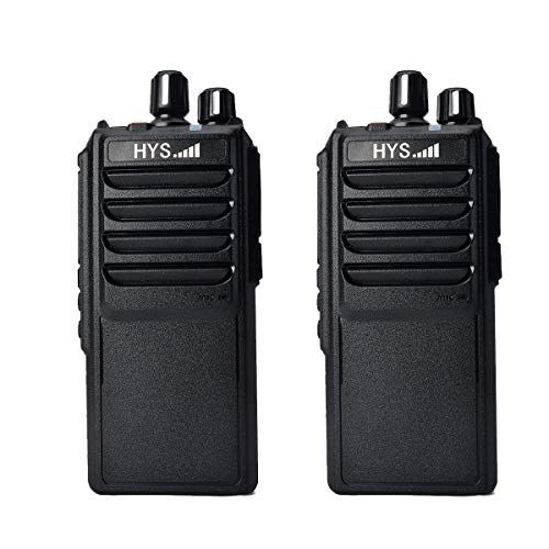 HYS 25Watt Super Long Range Handheld 16Channel 400-480Mhz UHF 4000mAh Battery Walkie-Talkie Two-Way Radio (2Pack of TC-H25W Black)